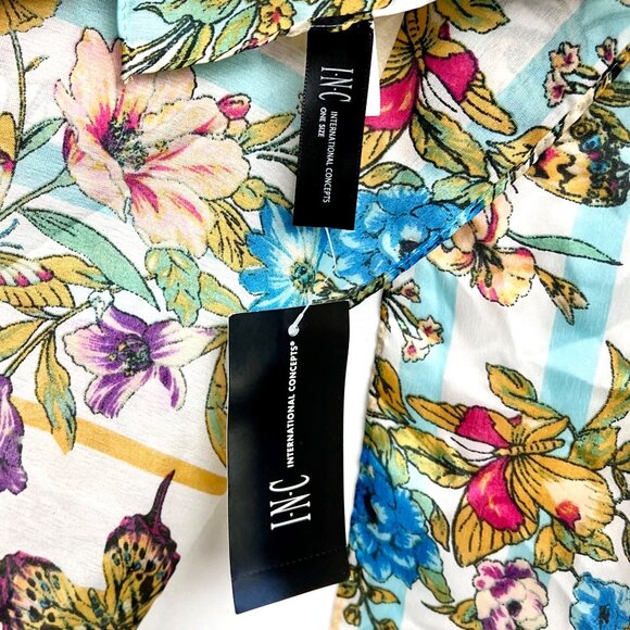 INC International Concepts Floral & Butterfly Print Scarf Lightweight Secret Gar - Picture 4 of 8